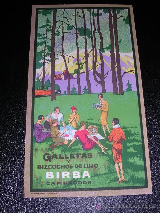 Folletos de turismo: FOLLETO DE GALLETAS Y BIZCOCHOS DE LUJO BIRBA CAMPRODON, IMP, SEIX BARRAL A&Ntilde;OS 20 APROX