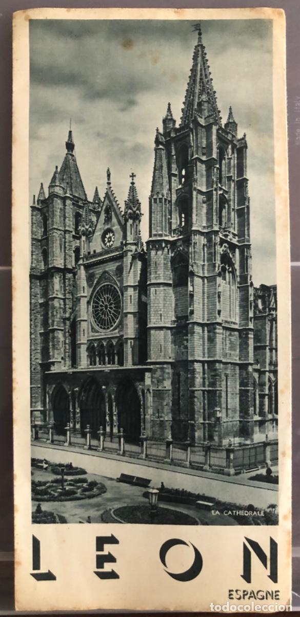 Brochures de tourisme: LEON, ESPAGNE - A&ntilde;os 40 - FOLLETO EN FRANC&Eacute;S - ED. L'OFFICE NATIONAL ESPAGNOL DU TOURISME