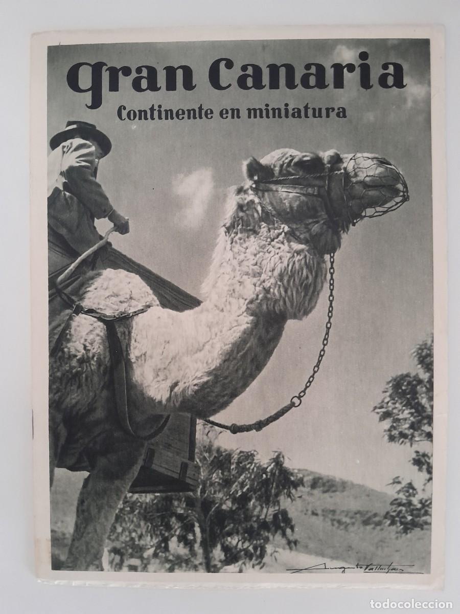 Travel Brochures: ANTIGUO FOLLETO TURISMO GRAN CANARIA CONTININTE EN MINIATURA HUECOGRABADOS FOURNIER RV