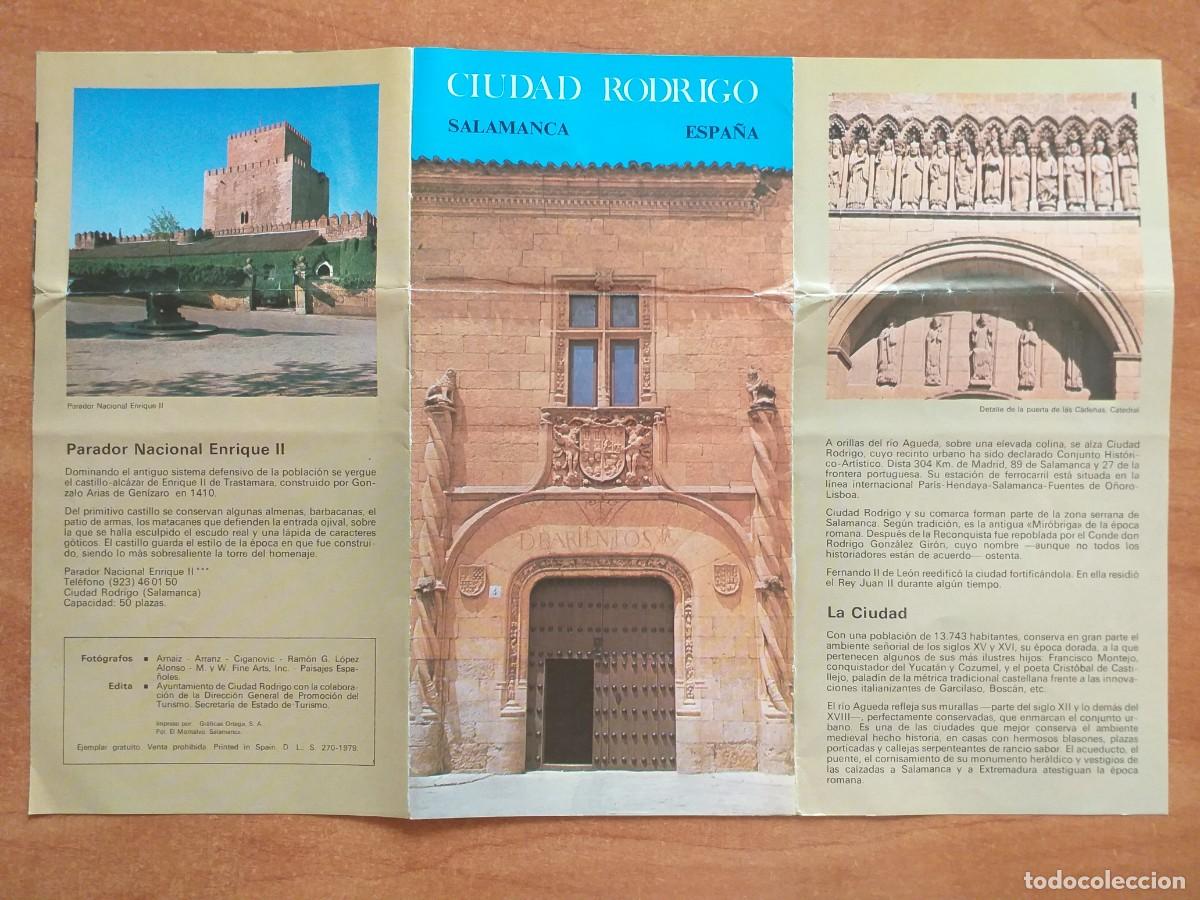 Tourismusbrosch&uuml;ren: FOLLETO CIUDAD RODRIGO SALAMANCA - 1979