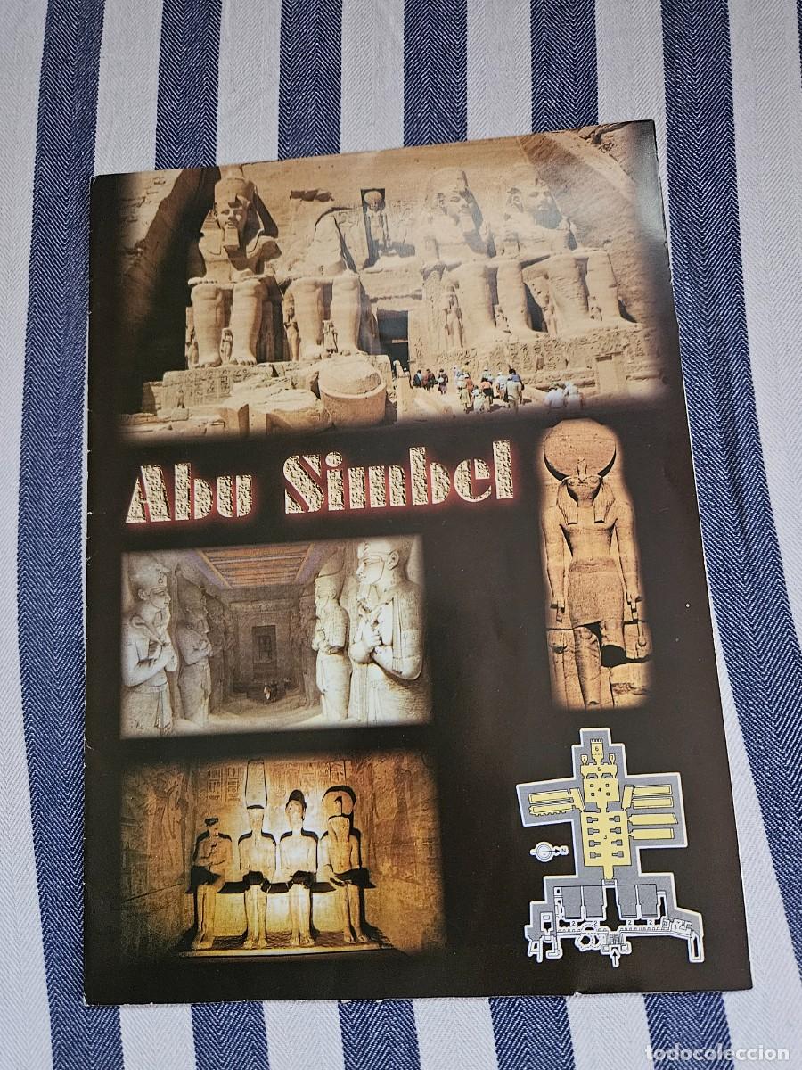 Folhetos de turismo: Folleto D&iacute;ptico De Abu Simbel ( Egipto) Del Museo Egipcio De Barcelona.