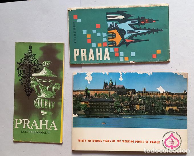 Tourismusbrosch&uuml;ren: Praga &ndash; Praha. 2 planos + Publicaci&oacute;n 30 aniversario. Checoslovaquia