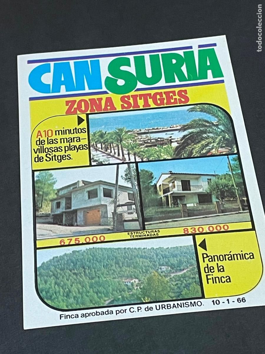 Tourismusbrosch&uuml;ren: FOLLETO PROMOCION URBANIZACION CAN SURIA - OLIVELLA - A&Ntilde;OS 1970
