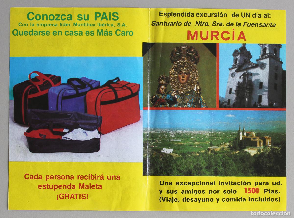 Tourismusbrosch&uuml;ren: Publicidad viaje. Santuario Fuensanta. Murcia. 1989