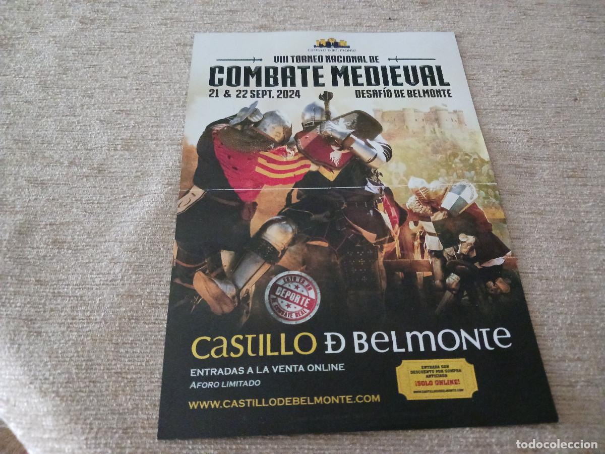 Tourismusbrosch&uuml;ren: diptico combate medieval en el castillo de belmonte cuenca