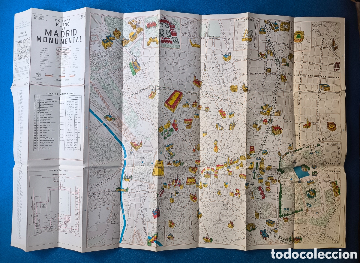 Tourismusbrosch&uuml;ren: MADRID MONUMENTAL PLANO GU&Iacute;A A&Ntilde;O 1967