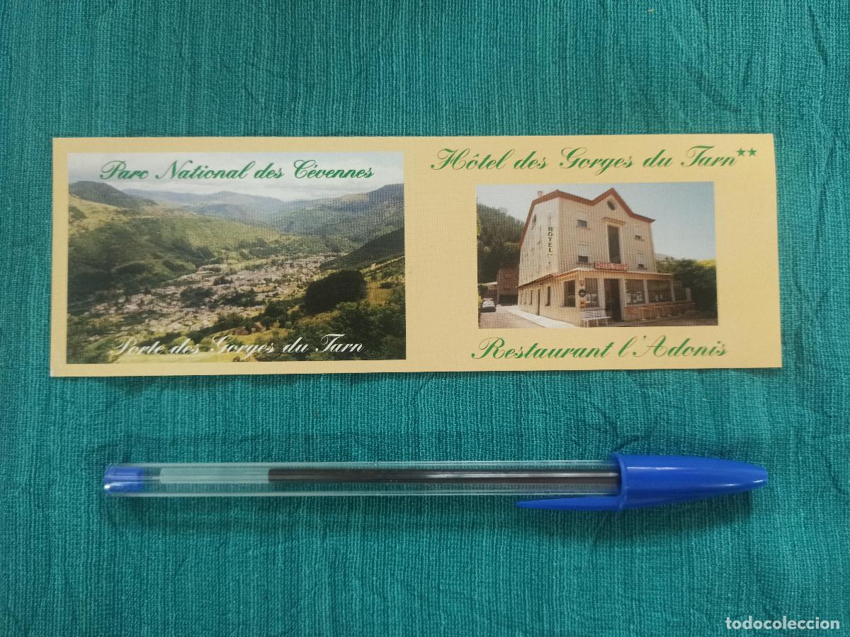 Folletos de turismo: Antigua tarjeta de publicidad turismo. Hotel des Gorges du Tarn. Francia. Cevennes.
