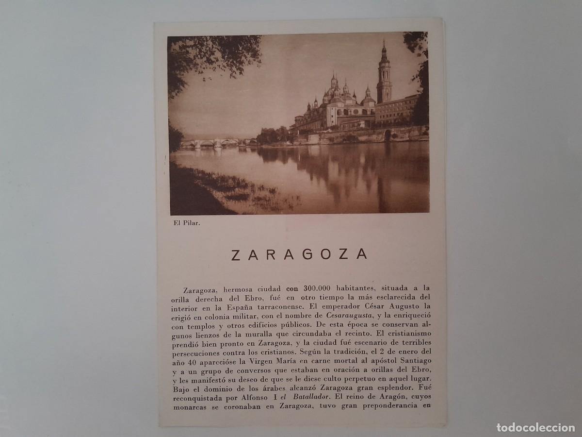 Folhetos de turismo: ANTIGUO FOLLETO TURISMO ZARAGOZA RV
