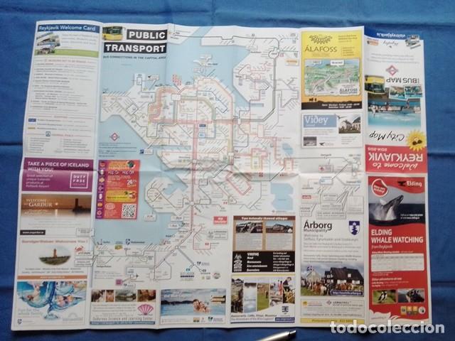 Folletos de turismo: mapa reykjavik city map 2014-2015