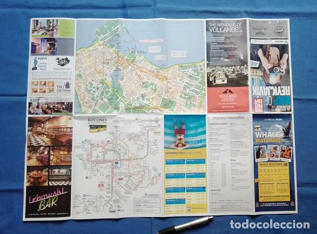 Folletos de turismo: mapa reykjavik centro ciudad 2014 - Foto 1