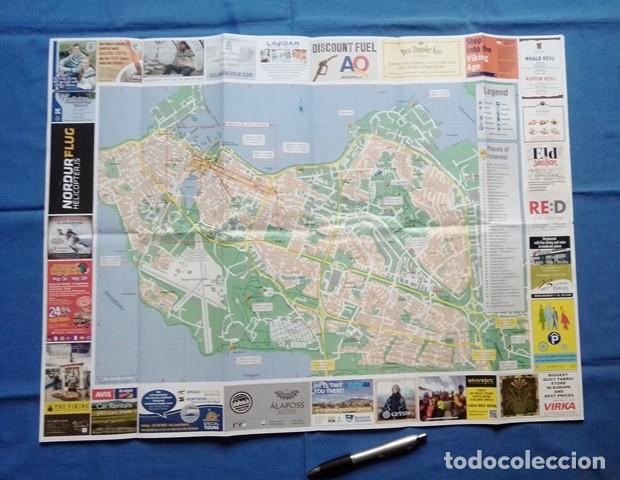 Folletos de turismo: mapa reykjavik centro ciudad 2014 - Foto 2
