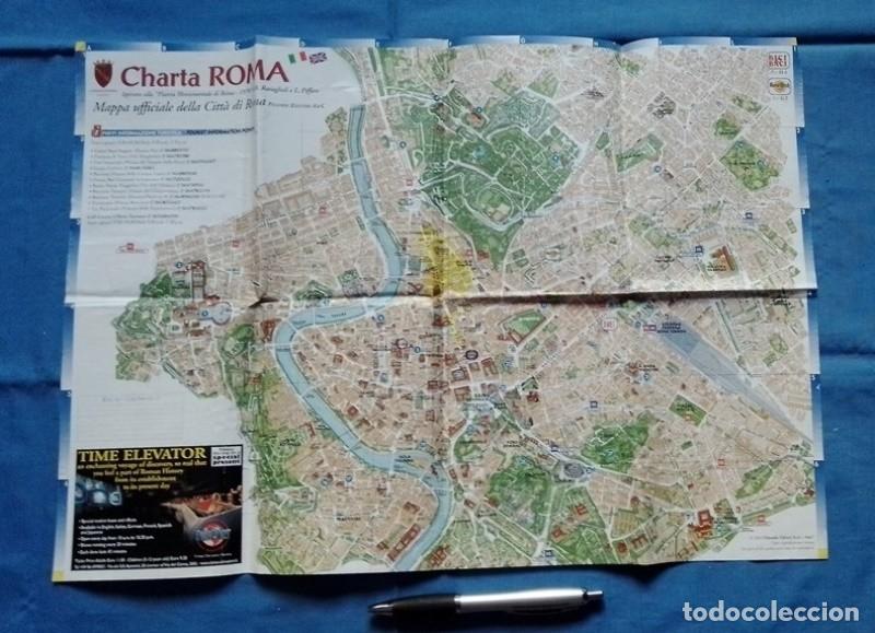 Folhetos de turismo: plano ciudad charta roma italia