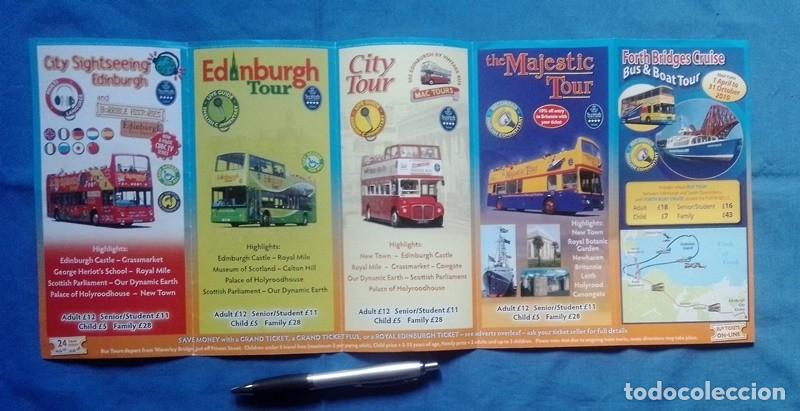 Folletos de turismo: mapa bus tours edinburgh - Foto 2