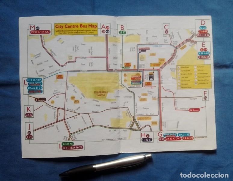 Folletos de turismo: mapa centro edinburgh - Foto 2