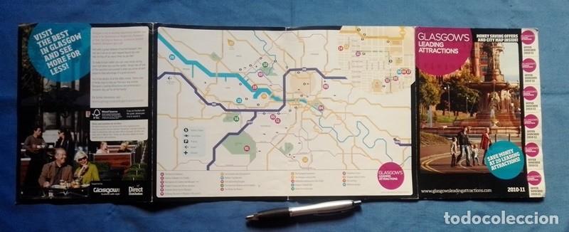 Folletos de turismo: mapa leading attractions Glasgows - Foto 1