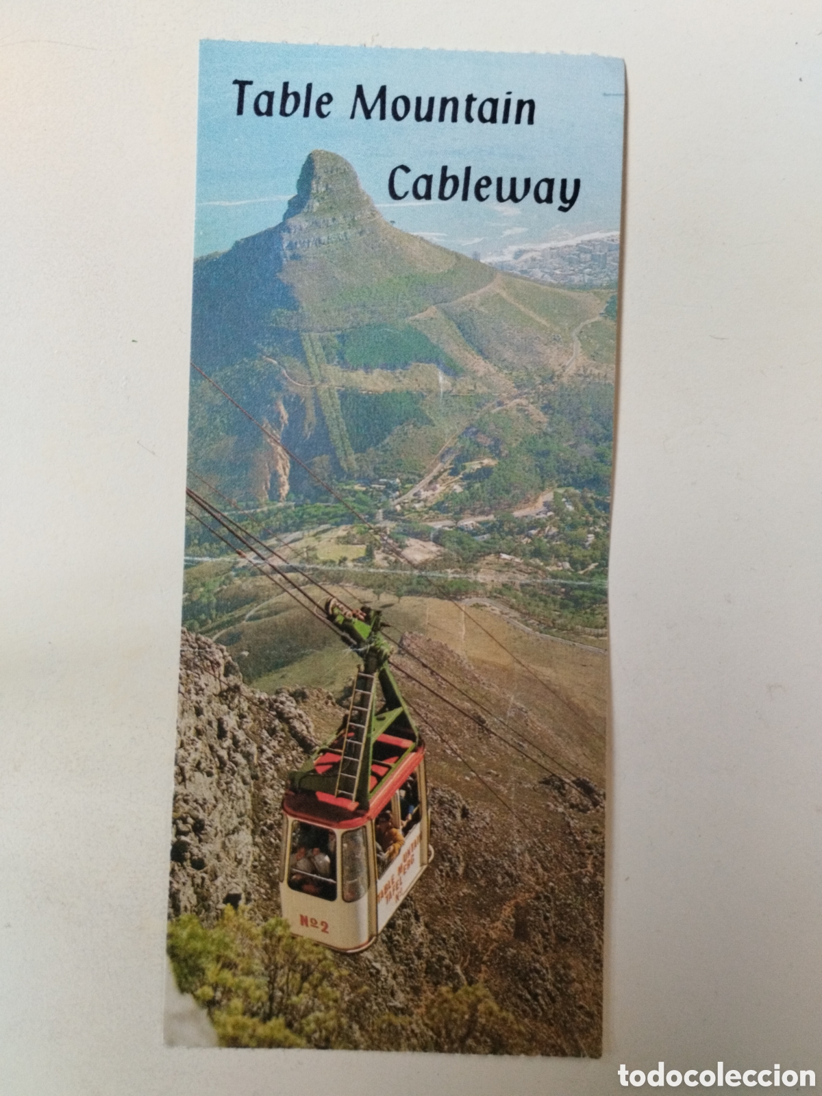 Folhetos de turismo: ANTIGUO TICKET / OLD TICKET: TABLE MOUNTAIN CABLEWAY / TELEF&Eacute;RICO TABLE MOUNTAIN CIUDAD DEL CABO