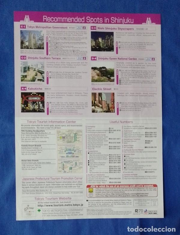 Folletos de turismo: mapa Shinjuku tokyo guide - Foto 2