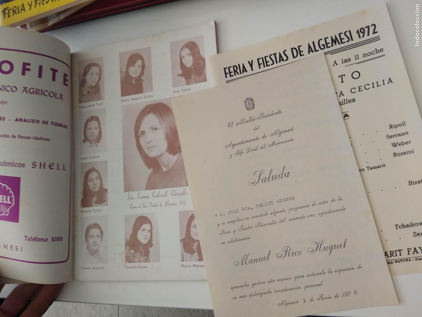 Folletos de turismo: PROGRAMA ALGEMESI DE FERIA Y FIESTAS A&Ntilde;O 1972 - Foto 2
