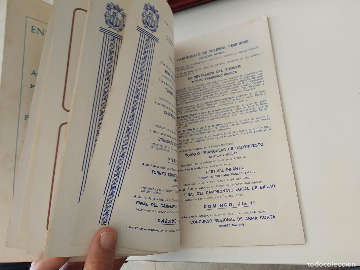 Folletos de turismo: PROGRAMA ALGEMESI DE FERIA Y FIESTAS A&Ntilde;O 1972 - Foto 3