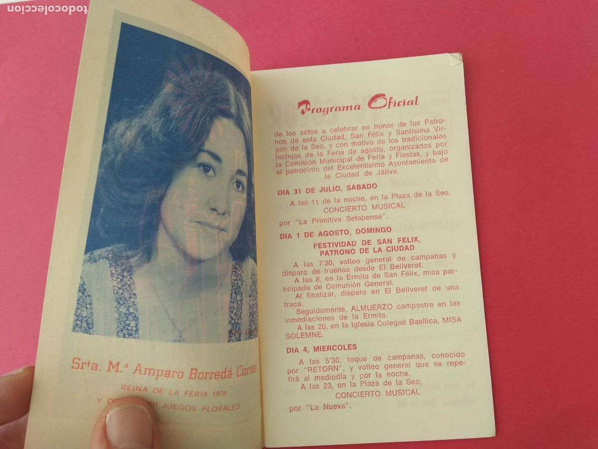 Folletos de turismo: PROGRAMA GRAN FERIA DE JATIVA A&Ntilde;O 1976 - Foto 2