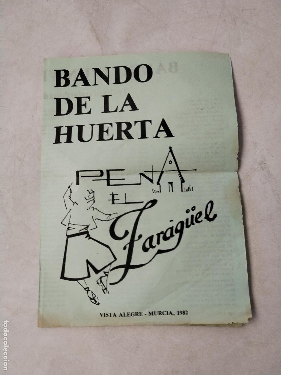 Tourismusbrosch&uuml;ren: bando de la huerta 1982- murcia - zaraguel - con publicidad corber&oacute;- c141