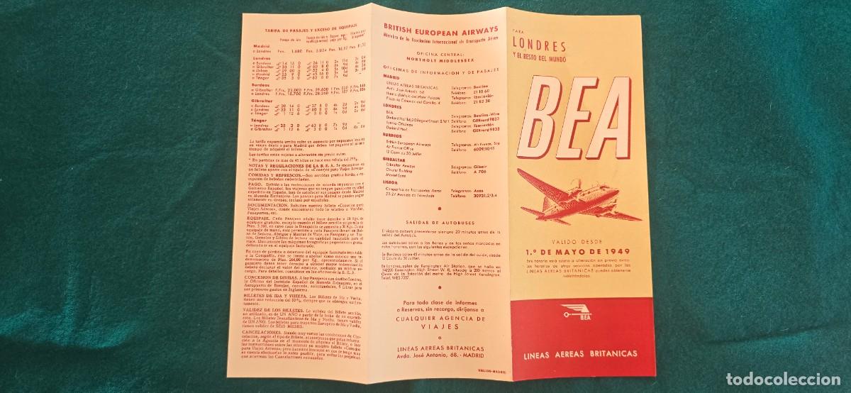 Tourismusbrosch&uuml;ren: FOLLETO BEA (1949) LINEAS AEREAS BRITANICAS
