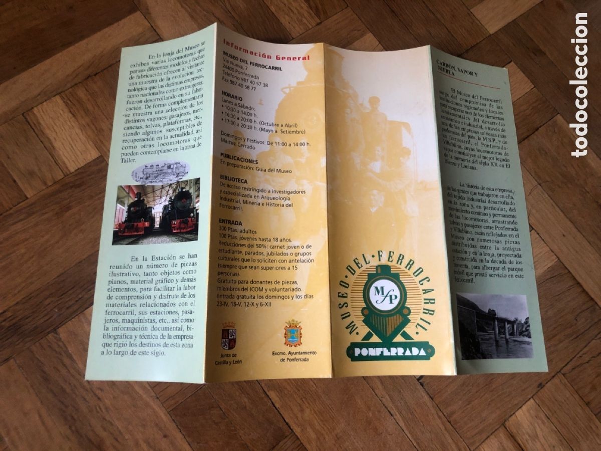 Brochures de tourisme: Folleto Museo Ferrocarril Ponferrada. ASM