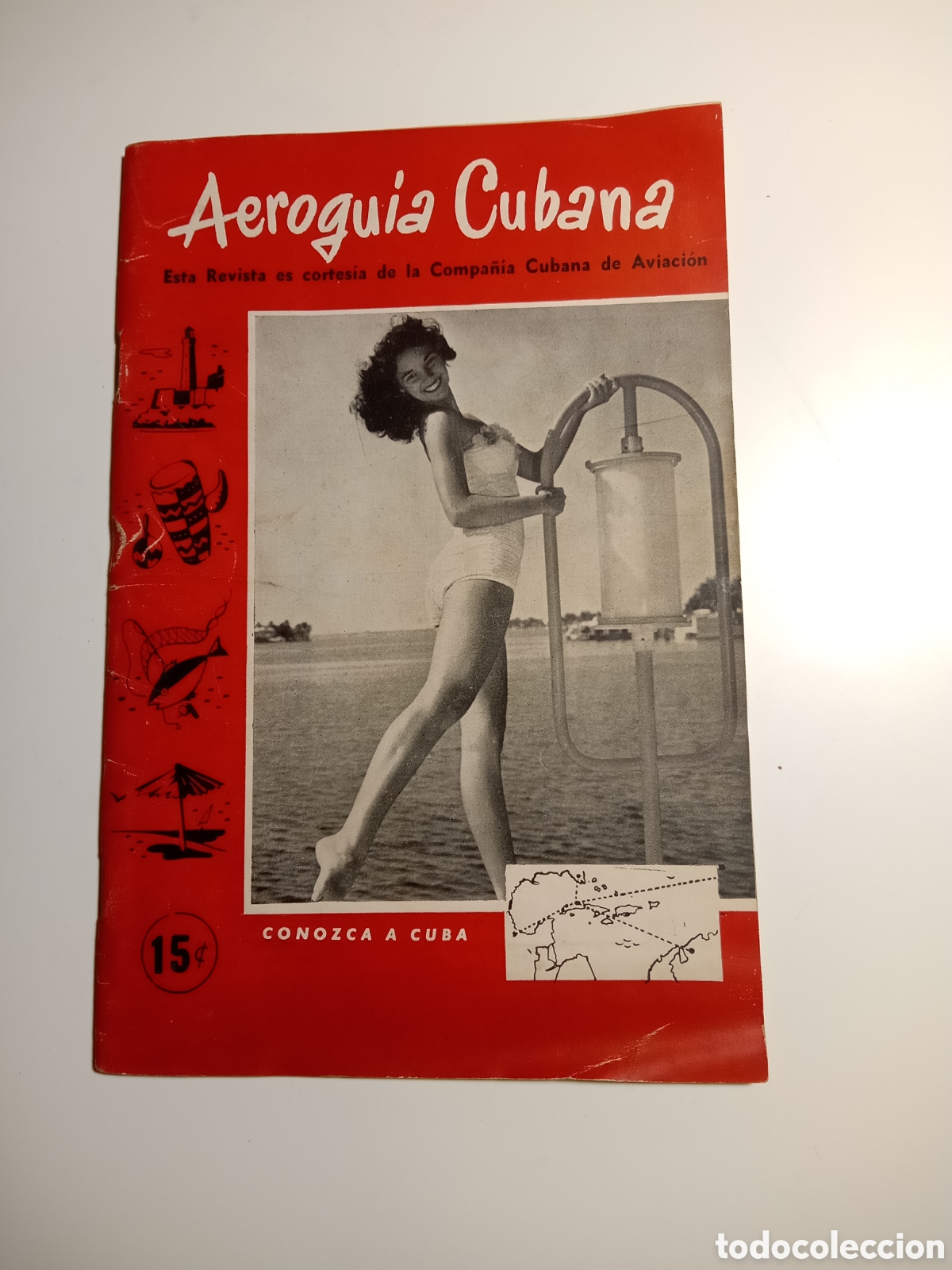 Tourismusbrosch&uuml;ren: Compa&ntilde;&iacute;a Cubana de aviaci&oacute;n ( revista 1954 )