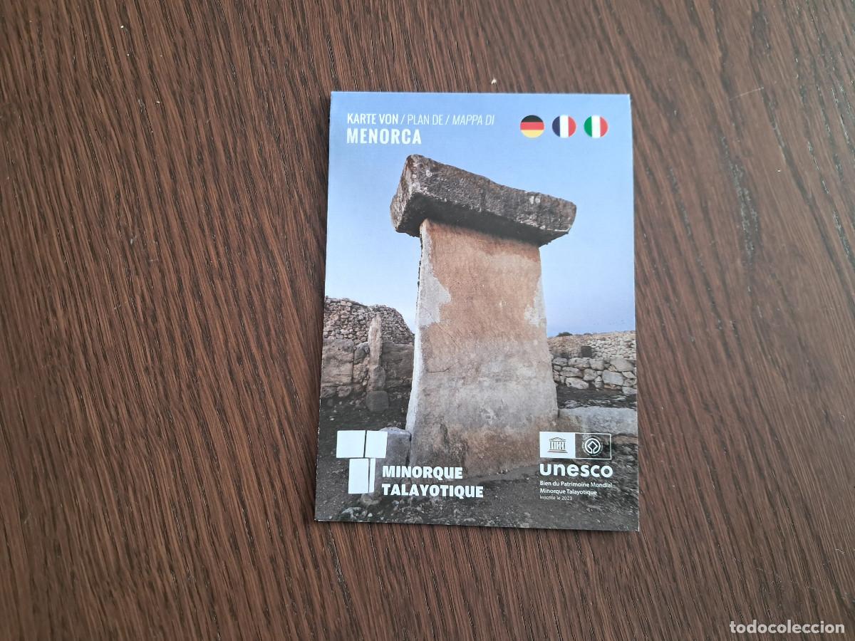 Folhetos de turismo: folleto tur&iacute;stico, con mapa y sitios de inter&eacute;s, Menorca. Baleares.