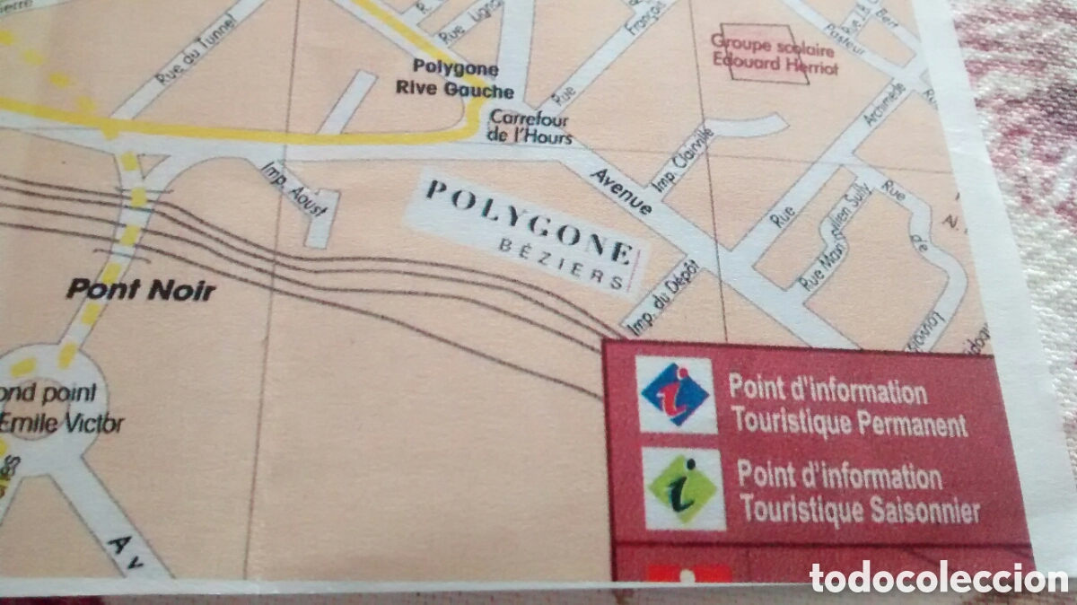 Tourismusbrosch&uuml;ren: MINI PLANO DE BEZIERS TAMA&Ntilde;O FOLIO (A1)