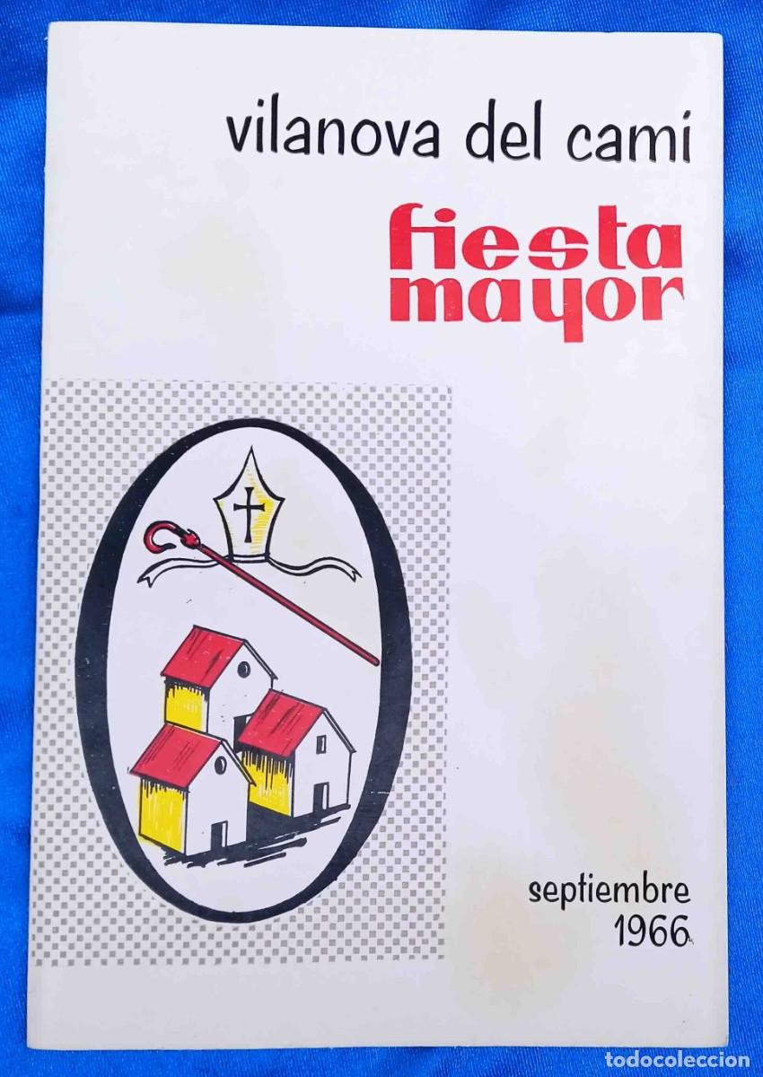 Folletos de turismo: PROGRAMA FIESTA MAYOR. VILANOVA DEL CAM&Iacute;. + PARROQUIA DE SAN HILARIO. SEPTIEMBRE, 1966.
