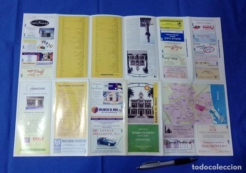 Tourismusbrosch&uuml;ren: Folleto turistico Camins del Grao mapa parcial de Valencia