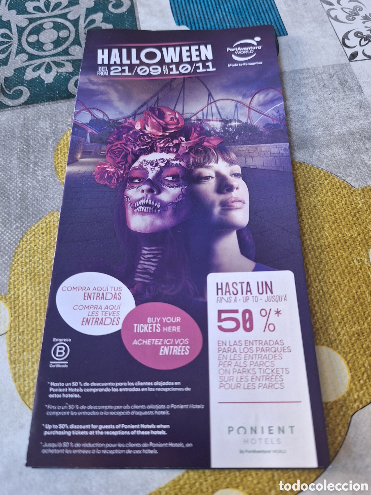 Folletos de turismo: Folleto Port Aventura Portaventura Haloween 2024 Ponient Hotels COMPRA MINIMA 5&euro;