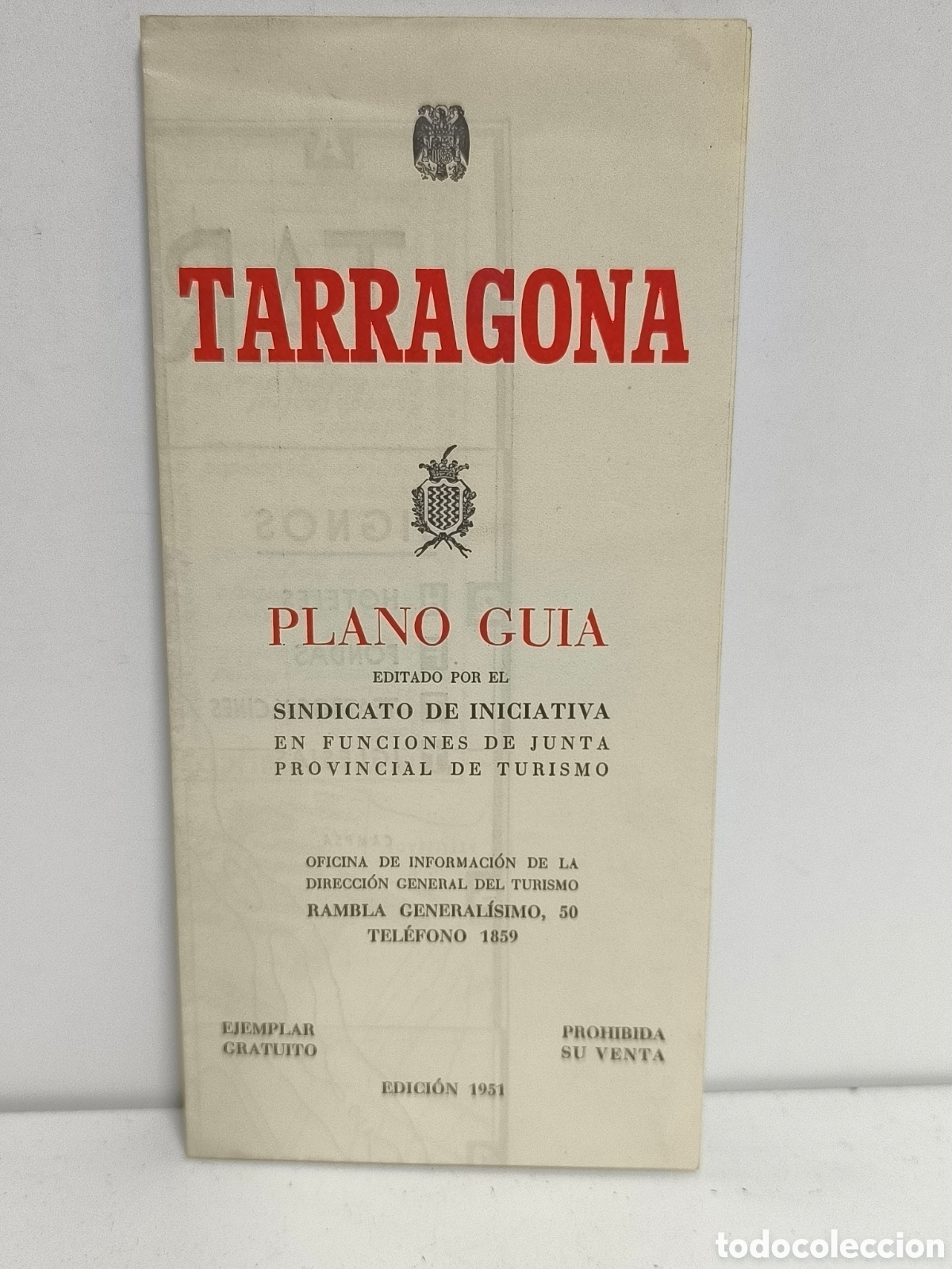 Travel Brochures: Tarragona plano guia 1951