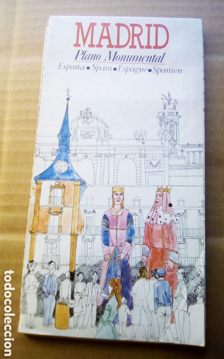 Travel Brochures: Plano monumental tur&iacute;stico de Madrid. TurEspa&ntilde;a 1990.