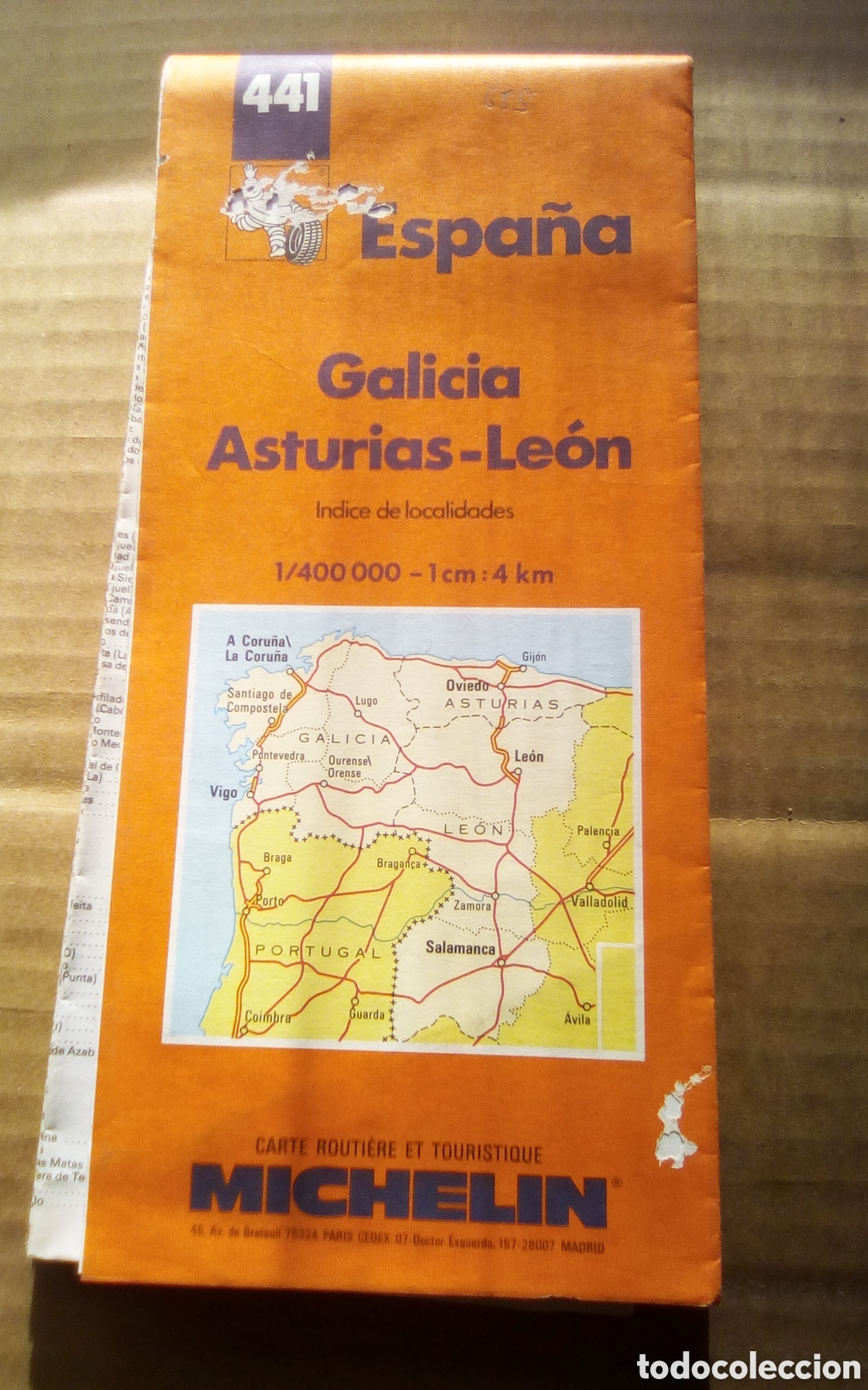 Travel Brochures: Mapa Michelin 441. Carte routiere et touristique. Espagne. Nord-Quest. Galicia, Asturias, Le&oacute;n. 1992