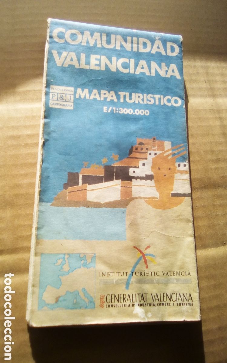 Travel Brochures: Mapa tur&iacute;stico Comunidad Valenciana. Plaza & Janes, a&ntilde;o 1987.