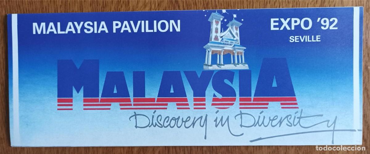 Travel Brochures: Sevilla. Expo'92, Folleto Pabell&oacute;n de Malaysia