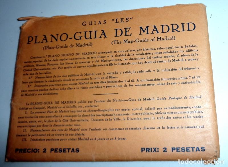 Folhetos de turismo: NOMENCLATURA E ITINERARIOS - PLANO GU&Iacute;A DE MADRID PRECIO DOS PESETAS - GUIAS LES - MUY ANTIGUO
