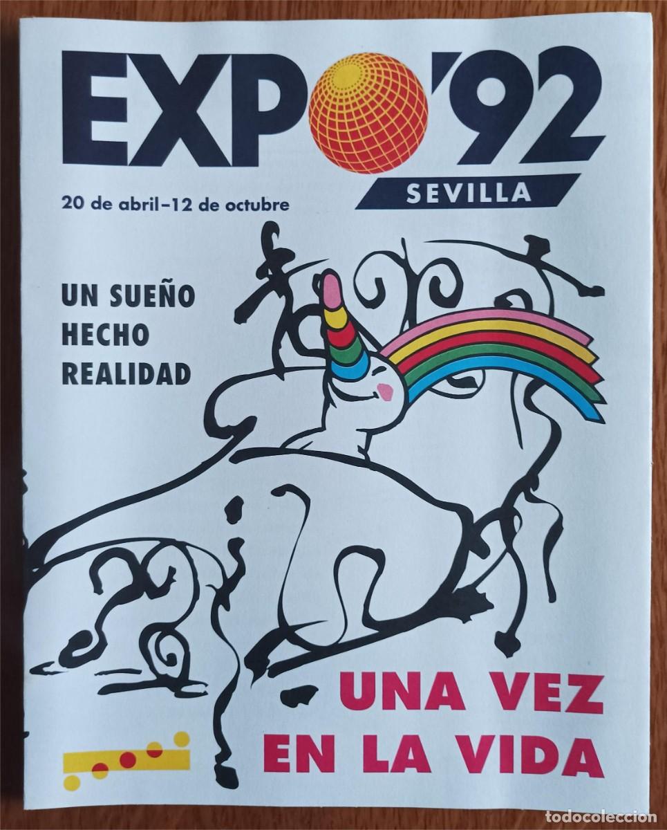 Folhetos de turismo: Sevilla. Expo'92, Folleto &rdquo;Una vez en la vida&rdquo;