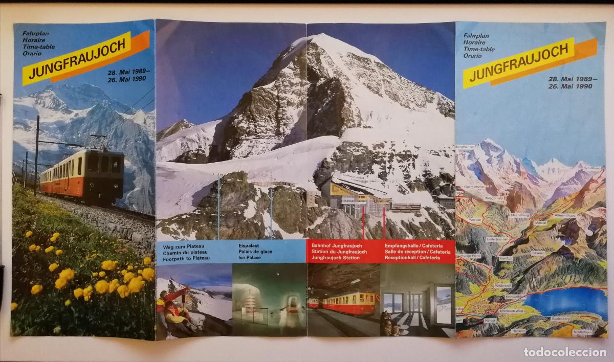 Folhetos de turismo: FOLLETO ORIGINAL - HORARIO JUNGFRAUJOCH A&Ntilde;OS 80 - TURISMO - PUERTO MONTA&Ntilde;A SUIZA 1989
