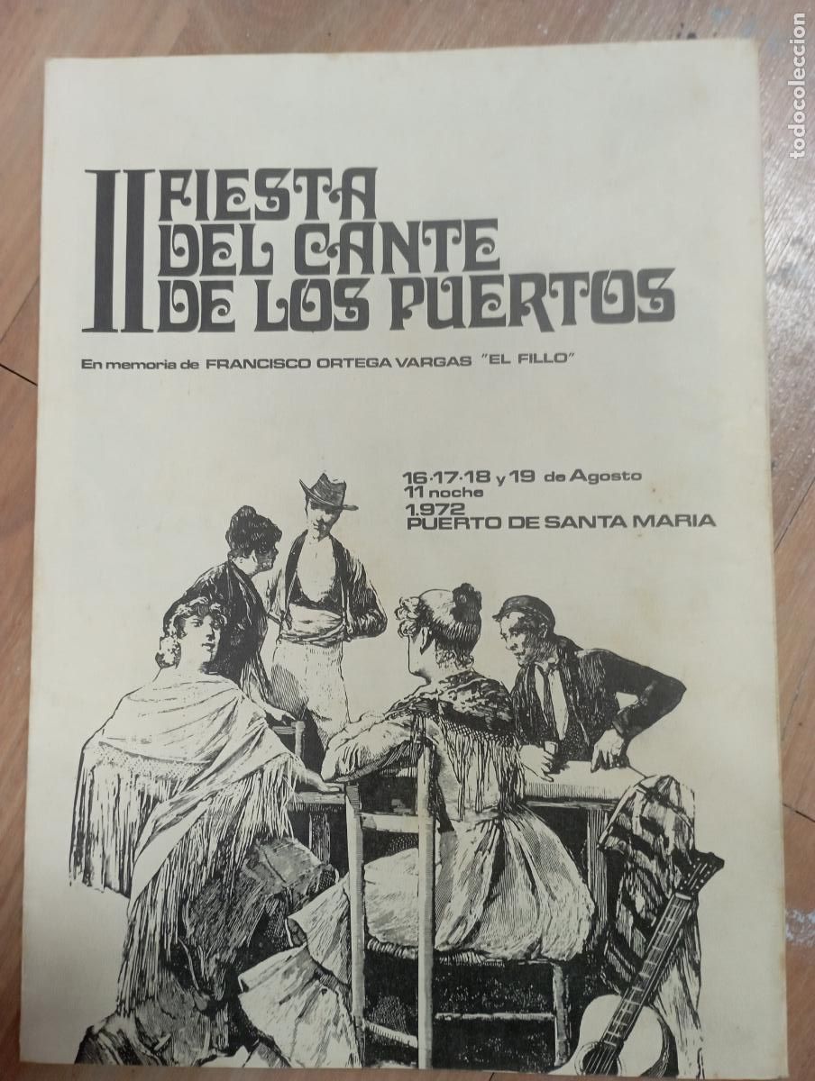 Folhetos de turismo: FOLLETO II FIESTA DEL CANTE DE LOS PUERTOS 1972 -VARIAS CARILLAS