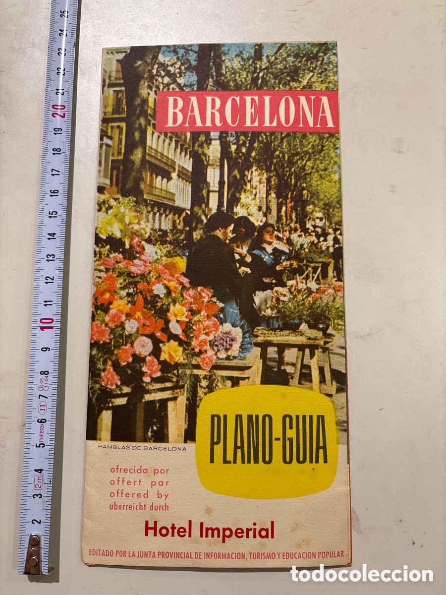 Travel Brochures: BARCELONA. PLANO-GUIA. HOTEL IMPERIAL. ED. NOVIEMBRE 1958.