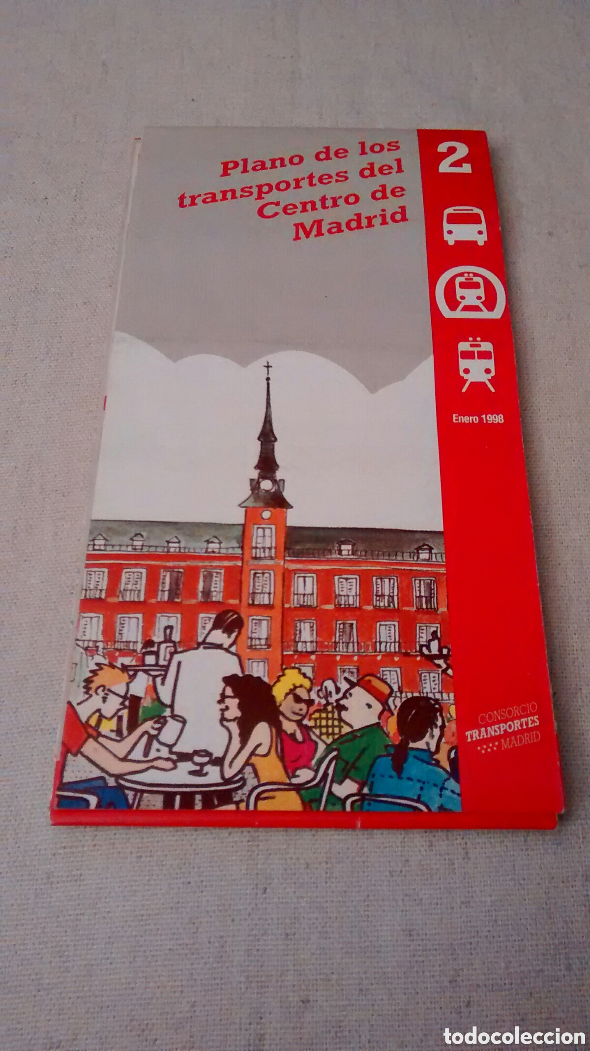 Folletos de turismo: PLANO DE LOS TRANSPORTES DEL CENTRO DE MADRID