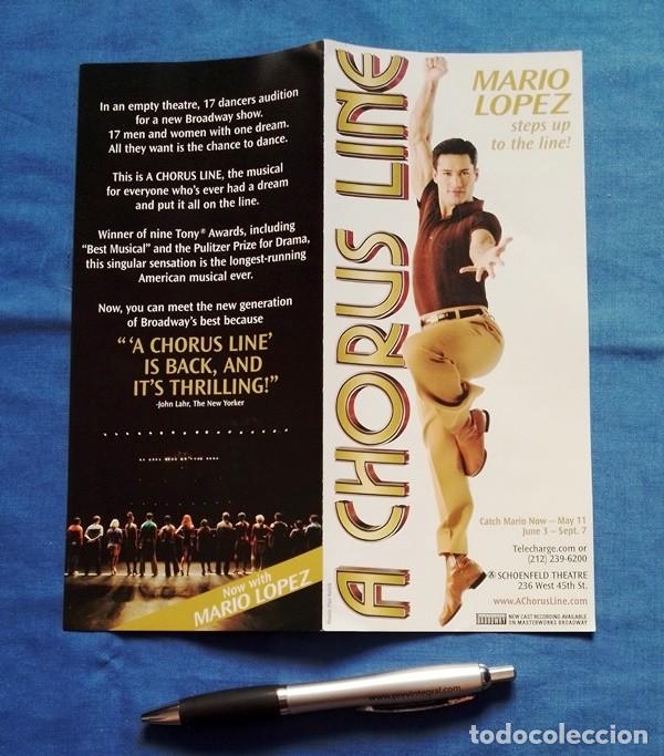 Brochures de tourisme: folleto a chorus line Mario Lopez