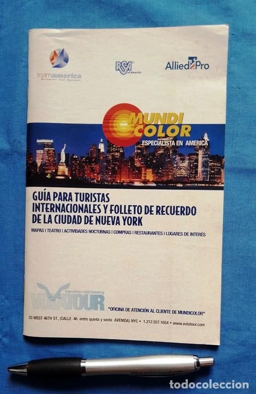 Travel Brochures: librito Guia para turistas internacionales recuerdo ciudad Nueva York