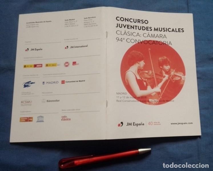 Folhetos de turismo: Libreto Concurso Juventudes Musicales 94&ordf; convocatoria 2019