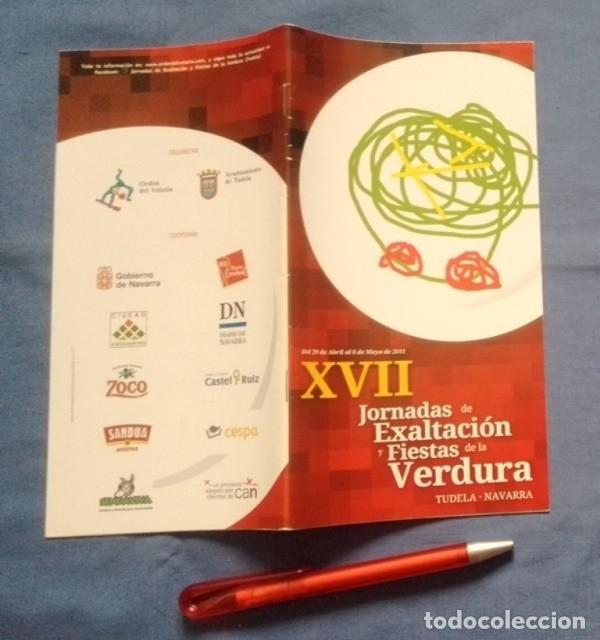 Folhetos de turismo: folleto Jornadas Exaltacion y Fiestasde la Verdura Tudela Navarra