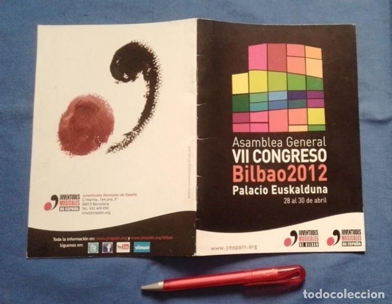 Tourismusbrosch&uuml;ren: folleto Asamblea General VII Congreso Bilbao 2012