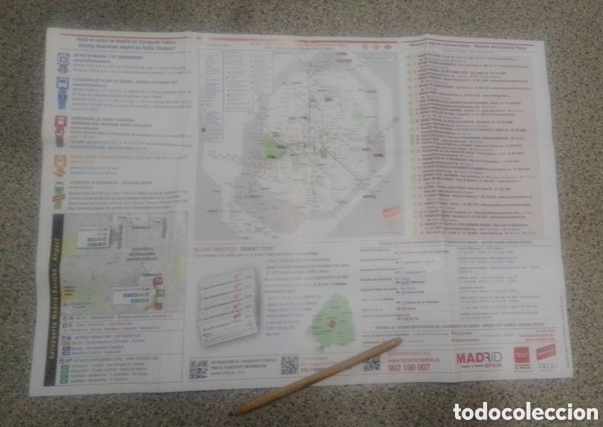 Tourismusbrosch&uuml;ren: folleto Plano de Madrid Metro y Cercanias